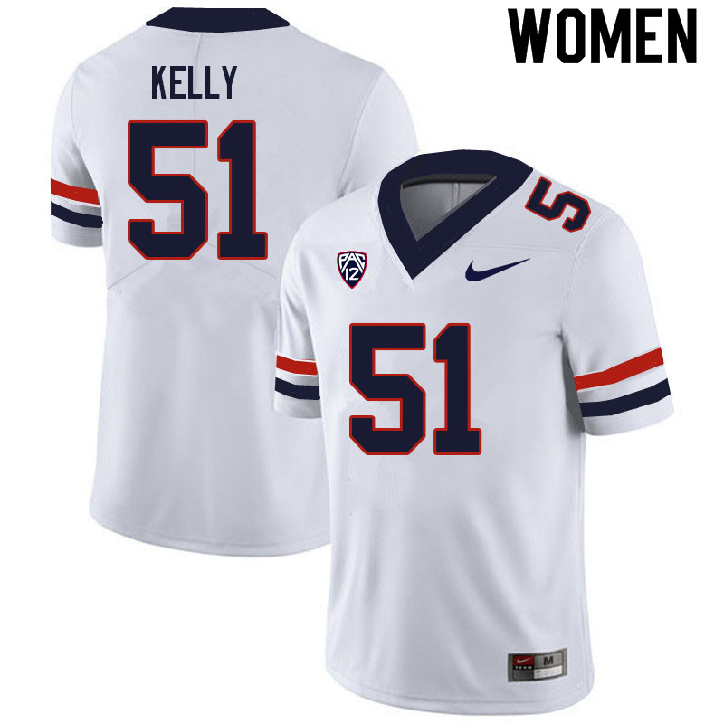 Women #51 Chandler Kelly Arizona Wildcats College Football Jerseys Sale-White - Click Image to Close